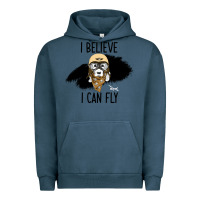 Pigment Midnight Navy I Beleive I Can Fly, Dog, Urban Hoodie - Bettercallsaul
