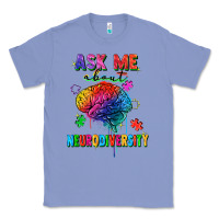 Colony Blue Ask me about neurodiversity Classic Tee - FaDigitalArtStudio