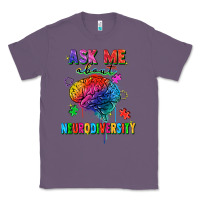 Lavender Ask me about neurodiversity Classic Tee - FaDigitalArtStudio