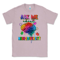 Lilac Ask me about neurodiversity Classic Tee - FaDigitalArtStudio
