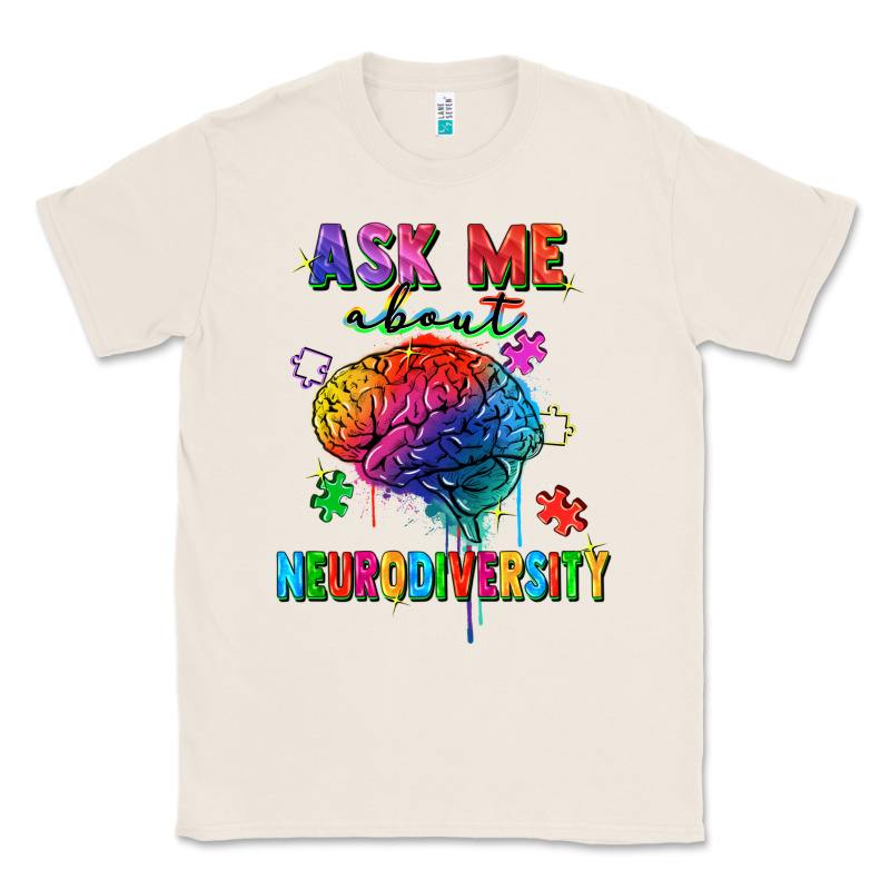 Ask Me About Neurodiversity Classic Tee by FaDigitalArtStudio | Teevron