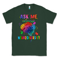 Sports Green Ask me about neurodiversity Classic Tee - FaDigitalArtStudio