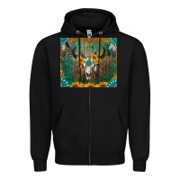 Black boho bullskull Zipper Hoodie - RanaPortraitStore