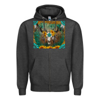 Charcoal Heather boho bullskull Zipper Hoodie - RanaPortraitStore