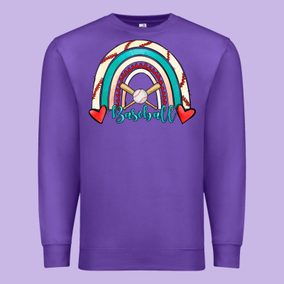 Baseball Rainbow Premium Sweatshirt Designed By Ranaportraitstore