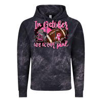 Cloud Black in october we wear pink with football Vintage Hoodie - BarkalooDesign