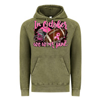 Vintage Olive in october we wear pink with football Vintage Hoodie - BarkalooDesign