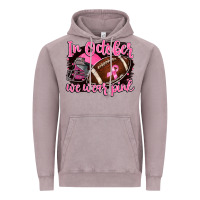 Vintage Zinc in october we wear pink with football Vintage Hoodie - BarkalooDesign