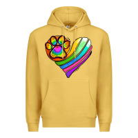 Antique Gold Pride Heart Premium Hoodie - Jasminsmagicworld