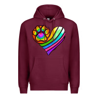 Burgundy Pride Heart Premium Hoodie - Jasminsmagicworld