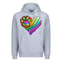 Heather Grey Pride Heart Premium Hoodie - Jasminsmagicworld