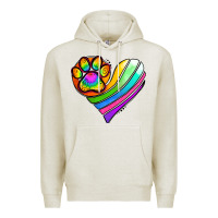 Oatmeal Heather Pride Heart Premium Hoodie - Jasminsmagicworld