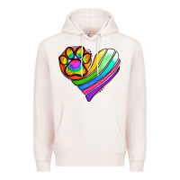 Pale Pink Pride Heart Premium Hoodie - Jasminsmagicworld