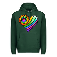 Sports Green Pride Heart Premium Hoodie - Jasminsmagicworld