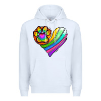 White Pride Heart Premium Hoodie - Jasminsmagicworld