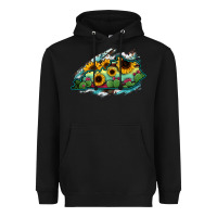 Black Kentucky map sunflower cactus serape Heavyweight Hoodie - RanaPortraitStore