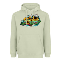 Matcha Kentucky map sunflower cactus serape Heavyweight Hoodie - RanaPortraitStore