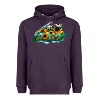 Plum Kentucky map sunflower cactus serape Heavyweight Hoodie - RanaPortraitStore