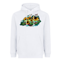 White Kentucky map sunflower cactus serape Heavyweight Hoodie - RanaPortraitStore