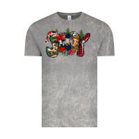 Cloud Rock joy Christmas cows Vintage Tee - CowhideDigitalArt