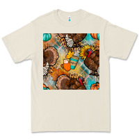 Bone thanksgiving turkey seamless pattern Premium Tee - BundleAndBundleShop