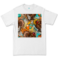 Thanksgiving Turkey Seamless Pattern Premium Tee | Teevron