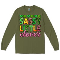 Army Green sassy little clover st patrick s day Long Sleeve Tee - Artiststas