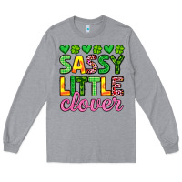 Heather Grey sassy little clover st patrick s day Long Sleeve Tee - Artiststas