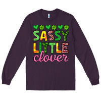 Plum sassy little clover st patrick s day Long Sleeve Tee - Artiststas