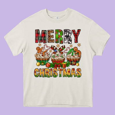 Merry Christmas With Cupcake Bbs Heavy Core Tee Designed By Bundleandbundleshop