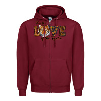 Burgundy love of the tigers Zipper Hoodie - RanaPortraitStore