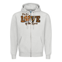 Dove Grey love of the tigers Zipper Hoodie - RanaPortraitStore