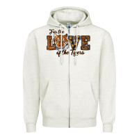Oatmeal Heather love of the tigers Zipper Hoodie - RanaPortraitStore