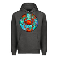 Charcoal Heather crab Premium Hoodie - BarkalooDesign