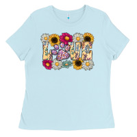 Baby Blue love dog Ladies Tee - CowhideDigitalArt