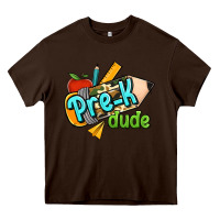 Chocolate Brown pre k dude Heavy Core Tee - RanaPortraitStore