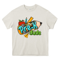 Cream pre k dude Heavy Core Tee - RanaPortraitStore
