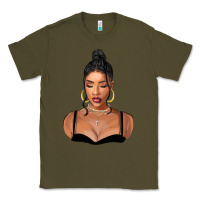 Army Green black woman Classic Tee - FaDigitalArtStudio