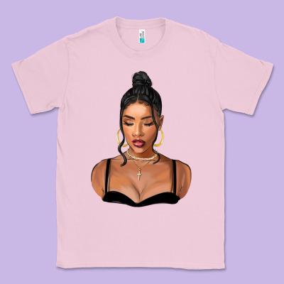 Black Woman Classic Tee Designed By Fadigitalartstudio