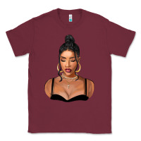 Burgundy black woman Classic Tee - FaDigitalArtStudio