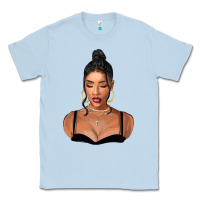 Dusty Blue black woman Classic Tee - FaDigitalArtStudio