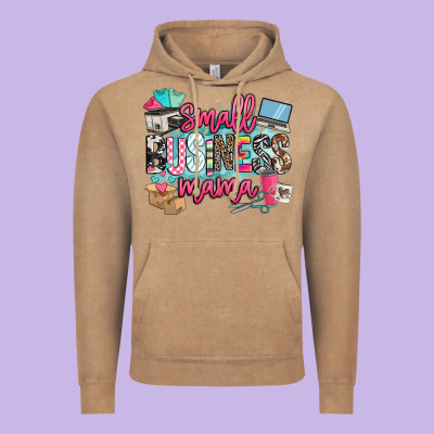 Small Business Mama Vintage Hoodie Designed By Barkaloodesign