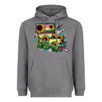 Storm Louisiana Map Sunflower Cactus Serape Heavyweight Hoodie - RanaPortraitStore
