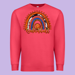 Basketball Rainbow Premium Sweatshirt Designed By Ranaportraitstore