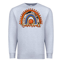 Heather Grey Basketball Rainbow Premium Sweatshirt - RanaPortraitStore
