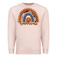 Pale Pink Basketball Rainbow Premium Sweatshirt - RanaPortraitStore