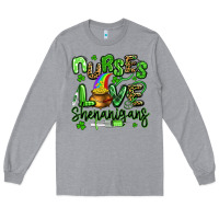 Heather Grey nurses love shenanigans st patricks day Long Sleeve Tee - Artiststas