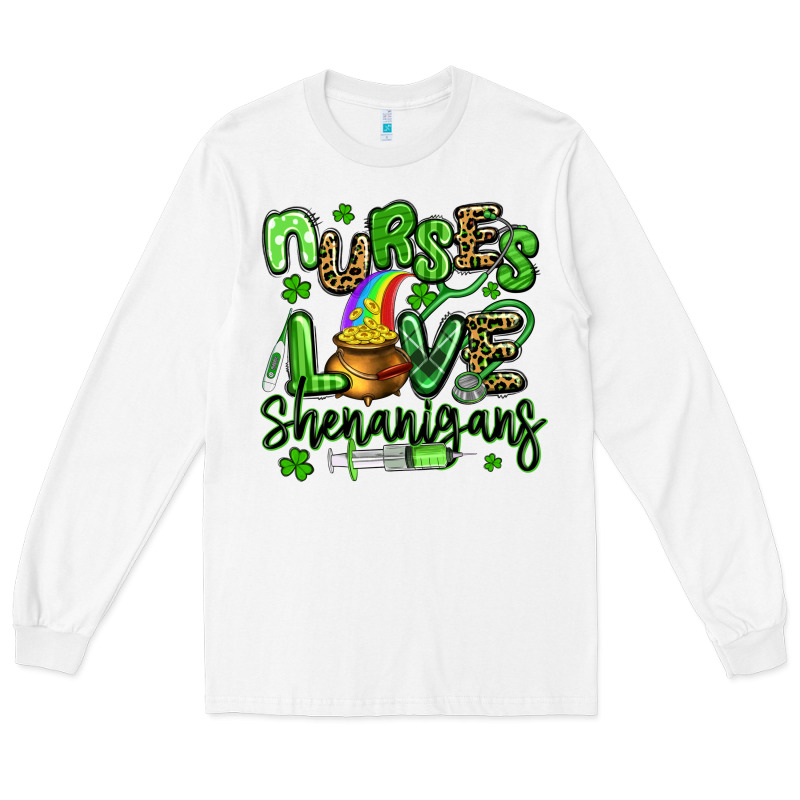 Nurses Love Shenanigans St Patricks Day Long Sleeve Tee by Artiststas | Teevron