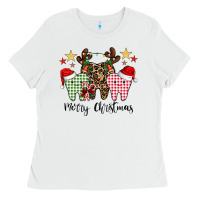 White merry christmas tooth Ladies Tee - CowhideDigitalArt