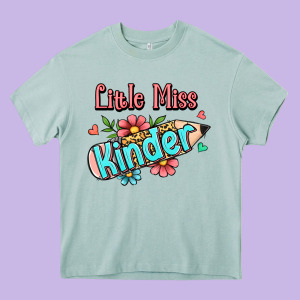 Little Miss Kindergarten Heavy Core Tee Designed By Ranaportraitstore